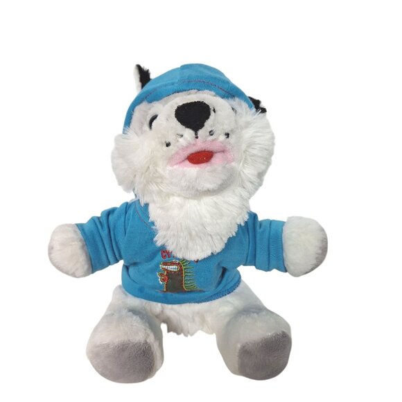 Teddy Mountain Husky Dog Plush Blue “grrrRR!” Hoodie Stuffed Animal 9" - Picture 1 of 8